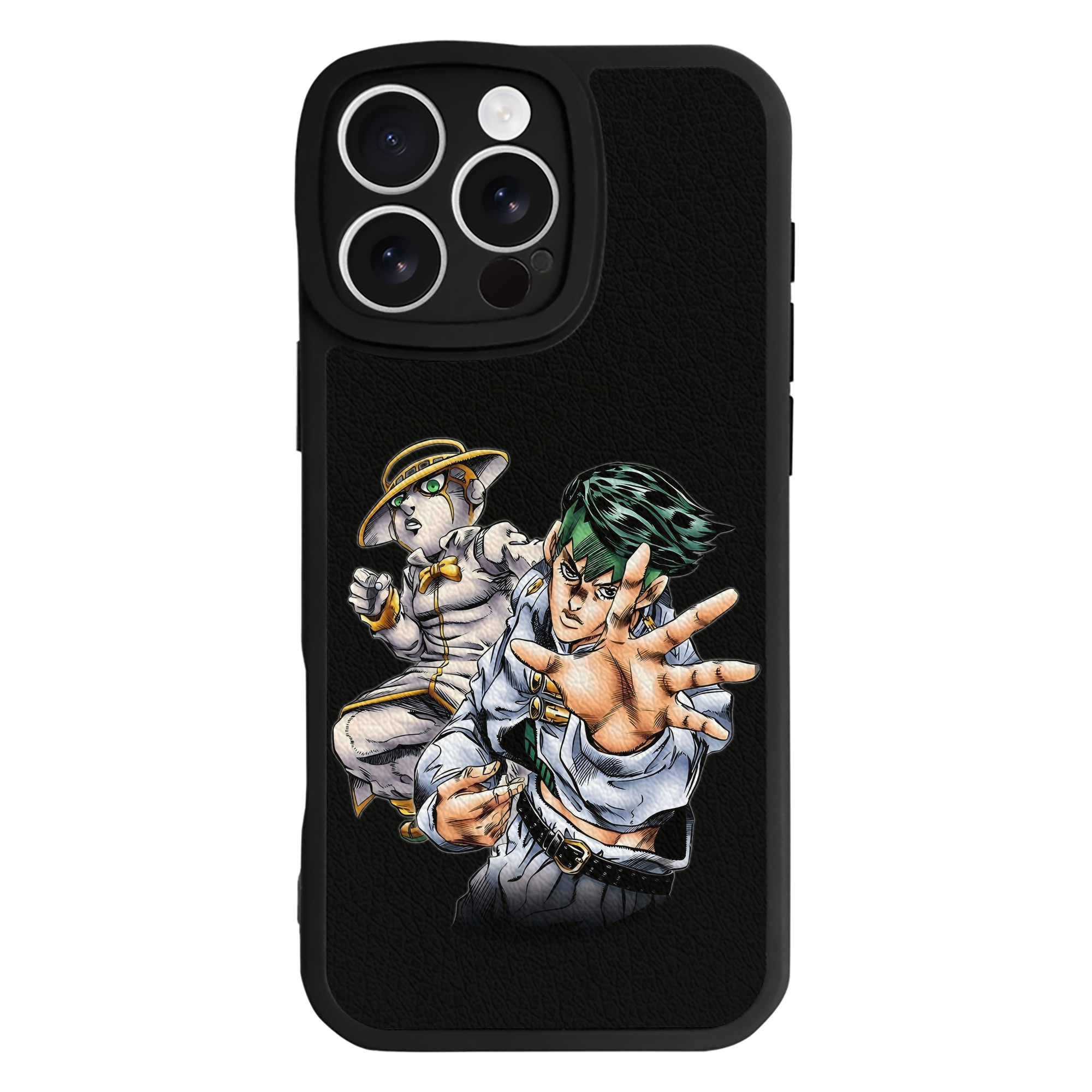 （画像用） ジョジョの奇妙な冒険 岸辺 露伴（きしべ ろはん） JoJo's Bizarre Adventure Rohan Kishibe 【iPhone 16シリーズ対応】シリコンスマホケース（レザー調） 材質：シリコン